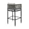 Armen Living Felicia Outdoor Patio Bar Stool in Aluminum with Gray Rope and Cushions 840254333116 - alternate 9